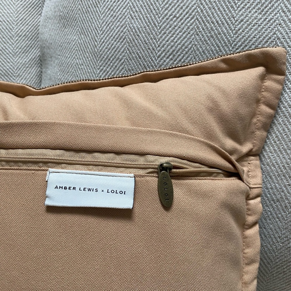 Amber Lewis x Loloi Vespera Pillow Brown / Multi 13" x 35" - Picture 5 of 5